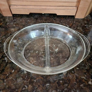 Vintage Glasbake Clear Oval Divided Casserole J-239 Jeanette Glass Co. Post-1961 - Picture 1 of 12