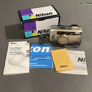 Nikon One Touch Zoom 90 QD 35mm Point & Shoot Film Camera Box & Manual Mint - Picture 1 of 15