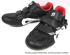 SCHWARZE PELOTON RADSPORTSCHUHE GRÖSSE 41 US DAMEN 10 HERREN 8 - Bild 1 von 5