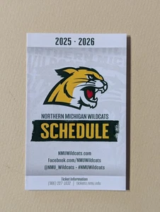 2025 Northern Michigan Wildcats College Football & Fall Sports Pocket Schedule - Picture 1 of 2