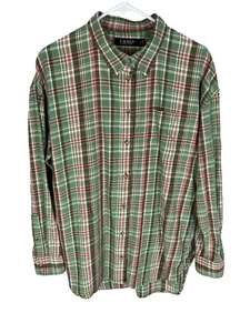 LAUREN RALPH LAUREN Shirt Womens L Plaid Pink Green Brown Long Sleeve Button Up - Picture 1 of 5