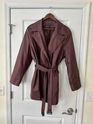 Casaco feminino Giacca Gallery Borgonha com cinto tamanho XL - Imagem 1 de 4