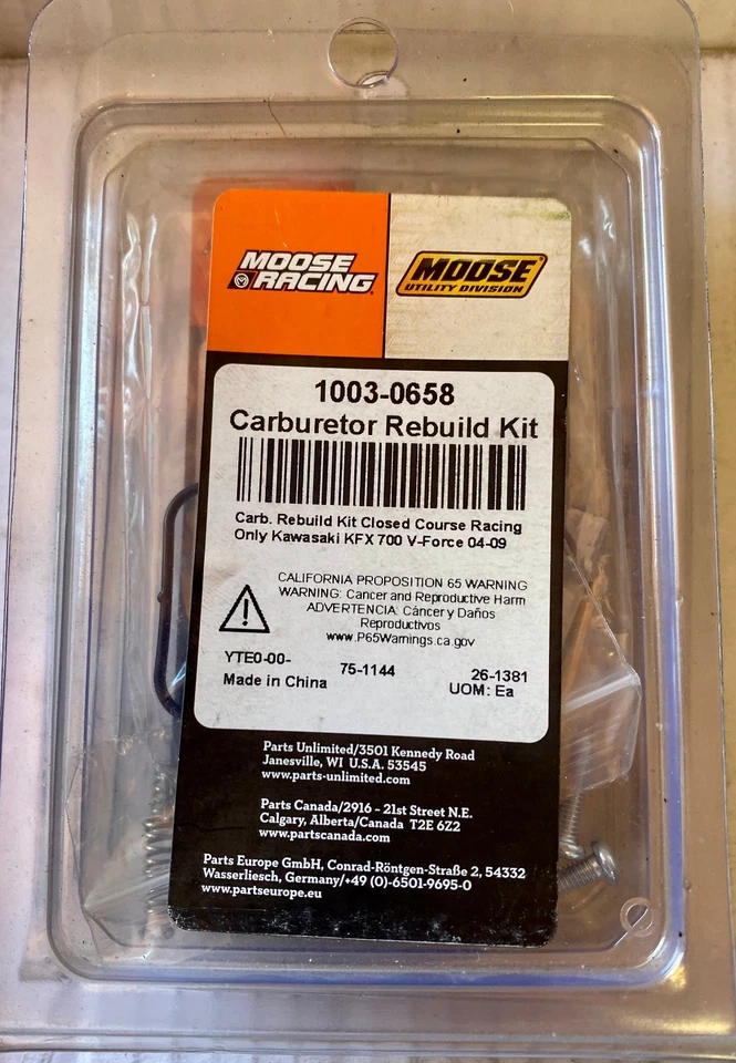NUEVO Kits de carbohidratos Moose Racing 1003-0658 Kawasaki KFX700 para 2 carbohidratos Foto 1 de 1