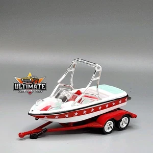 Boat On Trailer Collectible 1/64 Scale Diecast Model Collector Boat - Picture 1 of 10