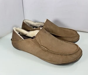 Zapatillas sin cordones OluKai Kipuka Hulu para hombre talla US10 EU43 cuero marrón piel - Imagen 1 de 9