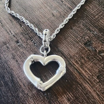 John Hardy Colgante Corazón Bambú en Cadena Cuerda 20" JAMES AVERY Lote de 2 Piezas Foto 1 de 4