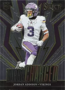 JORDAN ADDISON 2023 Panini Select Football TURBOCHARGED RC #TUR-JAD Minnesota WR - Picture 1 of 2