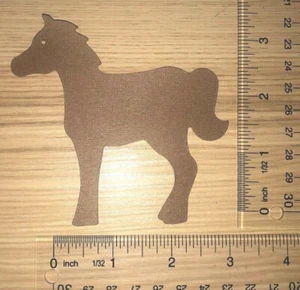 10 CABALLOS adornos troquelados de papel cartucho - Imagen 1 de 1