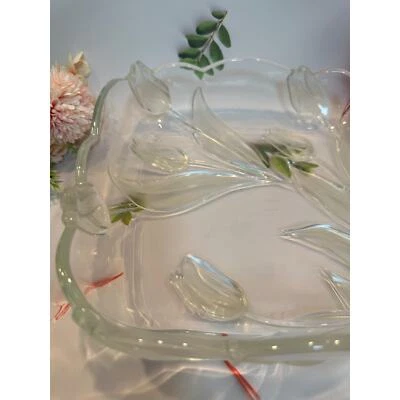 Cuenco grande vintage Mikasa tulipanes esmerilados jardín primavera años 80 niña Pascua Foto 1 de 4