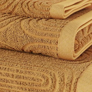 Beautiful Textured 6pk Towel Set, Contains 2 Bath, 2 Hand, 2 Wash - Amber Yellow - Picture 1 of 5