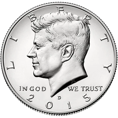 2015-D KENNEDY HALF DOLLAR CLAD UNCIRCULATED FROM U.S. MINT ROLLS - Image 1 of 2