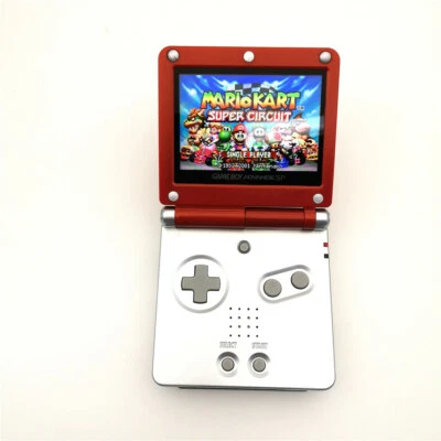 Red Silver Mario 5 Levels Segment Backlight V2 iPS LCD Screen GBA SP Console - Image 1 of 4