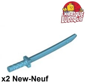 Lego 2x minifig arme weapon Sword Shamshir Katana sabre épée ninja azure 21459 - Imagen 1 de 1
