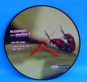 BUDAPEST MARCUS CLOCK Upcycled 12" Vinyl Record WALL CLOCK SN12013 12" - Picture 1 of 7