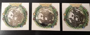 3x Vintage 1982 Norman Rockwell McDonalds Coca-Cola Gold Christmas Ornament NOS - Picture 1 of 8