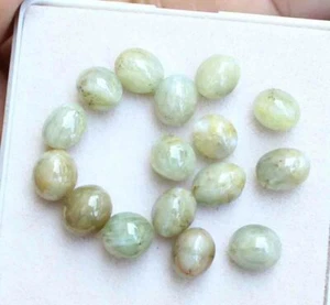 33.00 Ct Green Chrysoberyl Cats Eye Natural Oval Cabochon Beautiful Loose Gems - Picture 1 of 2