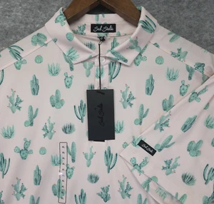NEW Bad Birdie Polo Golf Shirt Men's Size XL Style Thorn In Your Side Cactus - Picture 1 of 11