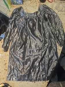 Betsey Johnson Silver Metallic Silk Minidress sz. 2 - Picture 1 of 4