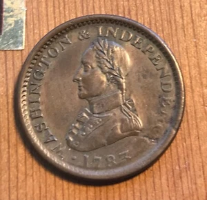 1783 Washington Portrait Cent, große Militärbüste, XF/AU, knapp - Bild 1 von 3