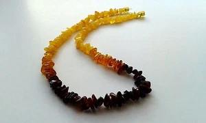 #ELEGANTE WEIBLICHE HALSKETTE AUS NATÜRLICHEM BALTISCHEM BERNSTEIN (17,90 cm) - Bild 1 von 8