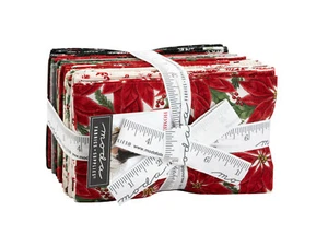 Home Sweet Holidays Moda Fat Eighth Bundle 100% Cotton 9"x22" Precut Fabric - Picture 1 of 2