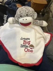 Baby Starters Sock Monkey Dream Big Little One Lovey Plush And Satin Luxury Feel - Picture 1 of 7