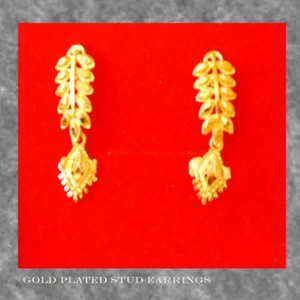 24 k gold plated stud earrings indian jewelry e9 - Picture 1 of 3