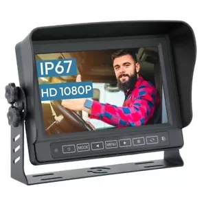 Monitor di retromarcia HD-720P antispruzzo 7" omologato IP54 E, 2 x AV IN - Foto 1 di 8