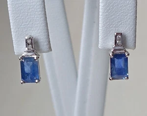 Neu ♦️ Saphir Safir Ohrringe Brillanten Diamanten Ohrstecker 585 14kt Gold 8683 - Bild 1 von 11