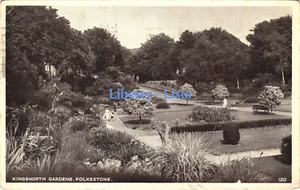 Kingsnorth Gardens Folkestone Kent Postcard Posted 1952 - Picture 1 of 2
