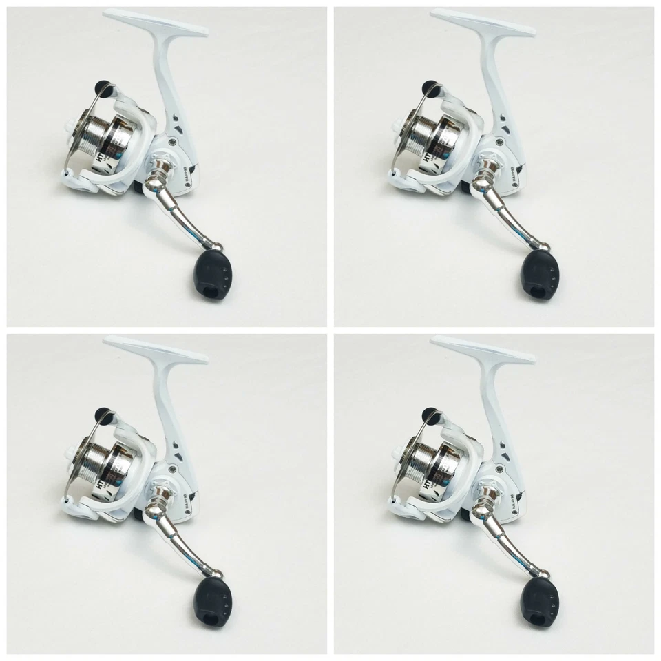 4 Ea. Denali White 3 Ball Bearing Spinning Reel DS103W for Crappie Pole Rod