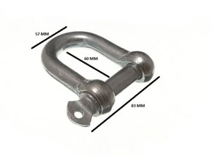 D Shackle U Lock And Pin Wire Rope Fastener 16mm 5/8 BZP Pack Size 40 - Picture 1 of 1