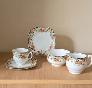 Vintage seltenes Royal Albert Crown China 7573 teiliges Teeservice, um 1920 - Bild 1 von 5