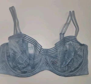 Reggiseno Adore Me Stacie blu medio sfoderato balconcino ferretto taglia 44DD - Foto 1 di 3