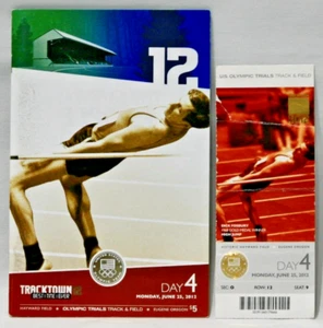 2012 Olympic Trials Track Field Program Ticket Hayward Field Day 4 Fosbury Flop - Picture 1 of 9