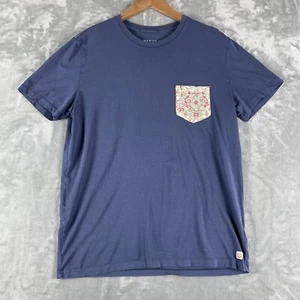 MARINE LAYER Signature Printed Pocket Tee Men's M Blue with Graphic Pocket READ - Picture 1 of 12