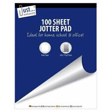 Just Stationery 100 Sheet Jotter Pad 2PK - Writing Jotting Office Value Pad Work
