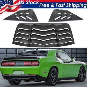 Rear & Side Window Louvers Scoop Windshield Cover for 2008-2019 Dodge Challenger - Picture 1 of 8