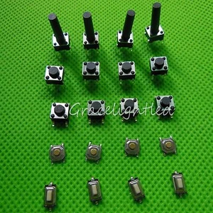 50-1000 Stück Tast Drucktastenschalter SMD/DIP 3x6x2,5 4x4x1,5 6x6x5 6x6x15 - Bild 1 von 3