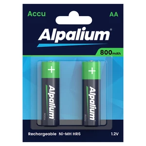 AA Akku Batterien 800 mAh 2er Pack wiederaufladbar Alpalium sofort einsatzbereit - Bild 1 von 2