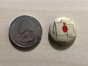Bandera del país de Japón Vintage Pinback botón #35406 - Imagen 1 de 2