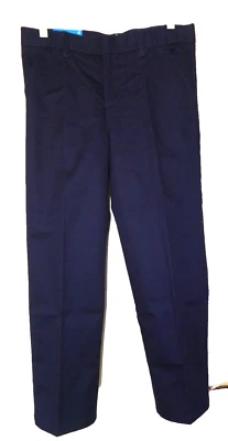 Pantalones tostados franceses uniforme/vestido-niño 12 husky, ajuste cintura/arrugas no más Foto 1 de 4