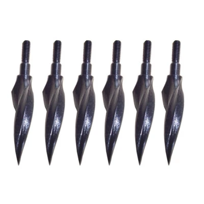 150 Grain Archery Arrowheads Broadheads Hunting Tips Screw Arrow Points Steel - Image 1 of 4