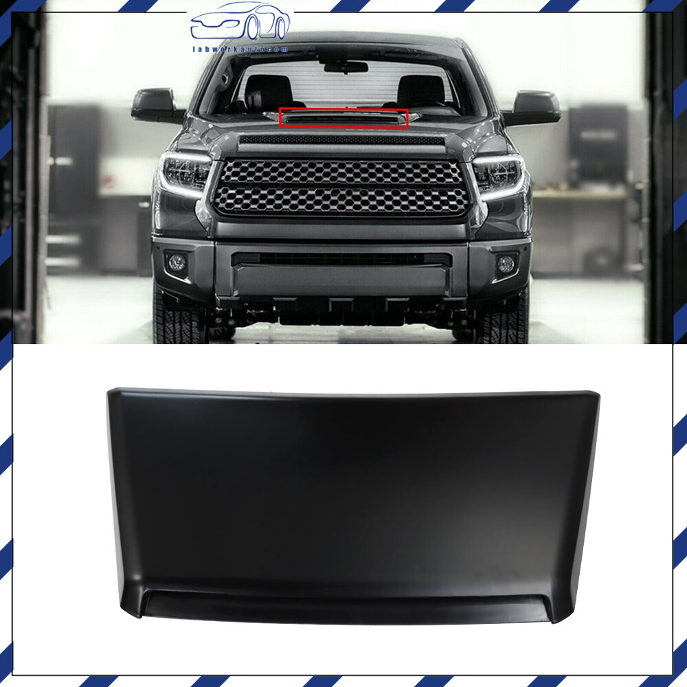 Front Upper Black Hood Scoop Bulge Kit For Toyota Tundra 2014-2021