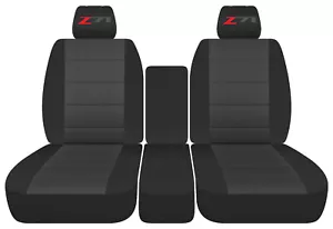 Fundas de asiento para camioneta SUV se adaptan a Chevy Silverado 2018 negro inserto carbón 40-20-40 - Imagen 1 de 1