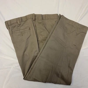 Savane Men's Khaki Pants 42x32 Brown Flat Front - Picture 1 of 12