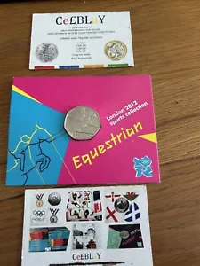 2012 LONDON OLYMPIC SPORTS 2011 - EQUESTRIAN 50p COIN UNC SEALED IN CARD.. - Picture 1 of 8