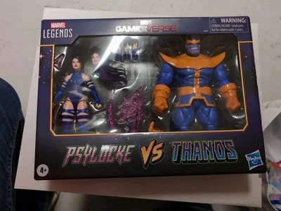 Boneco Hasbro Marvel Legends pacote com 2 novo na caixa - Gamerverse Psylocke vs Thanos - Imagem 1 de 4