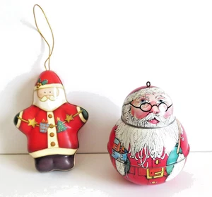 1991 PUNZE JOLLY WOLLY SANTA GEPRESSTES ZINNORNAMENT + SANTA ORNAMENT UNMARKIERT - Bild 1 von 11