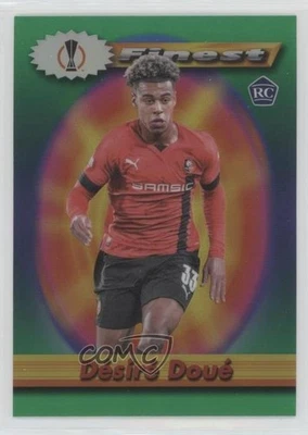 2022-23 Topps Finest Flashbacks UEFA Refractor Desire Doue Désiré Doué Rookie RC - Image 1 of 2